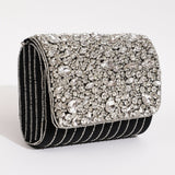 Grace Embellished Flap Over Bag by The Tan Clan featuring decorative embellishments and a stylish flap closure.