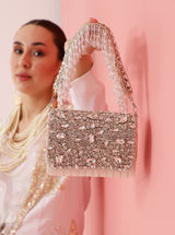 Grace Embellished Flap Over Bag by The Tan Clan featuring decorative embellishments and a stylish flap design.