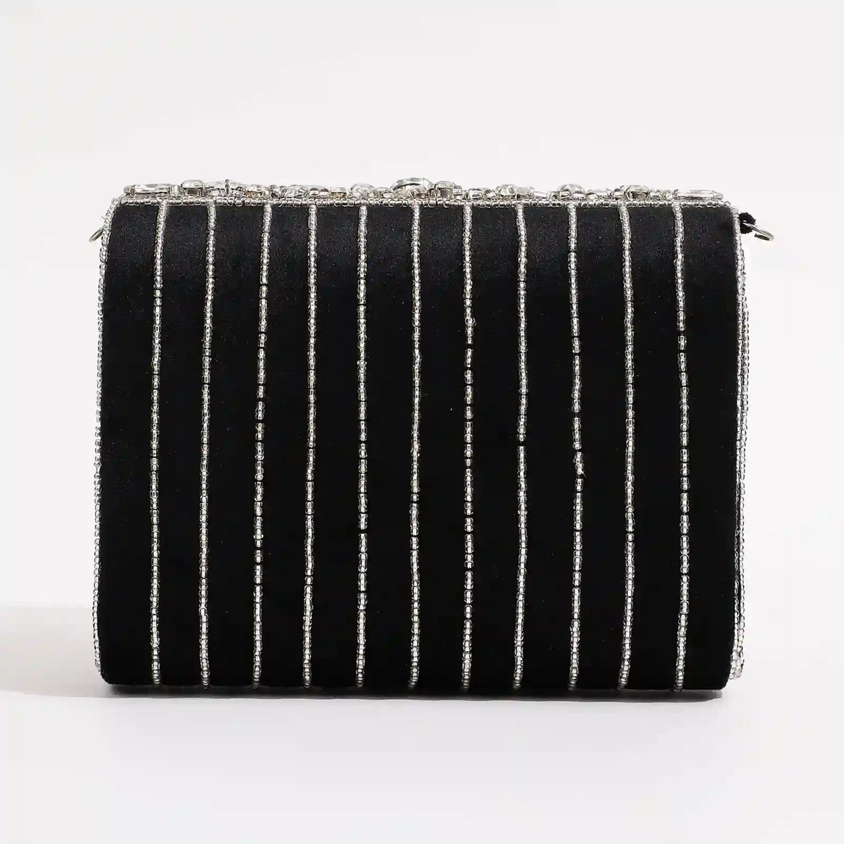 Grace Embellished Flap Over Bag by The Tan Clan featuring decorative embellishments and a stylish flap-over design.
