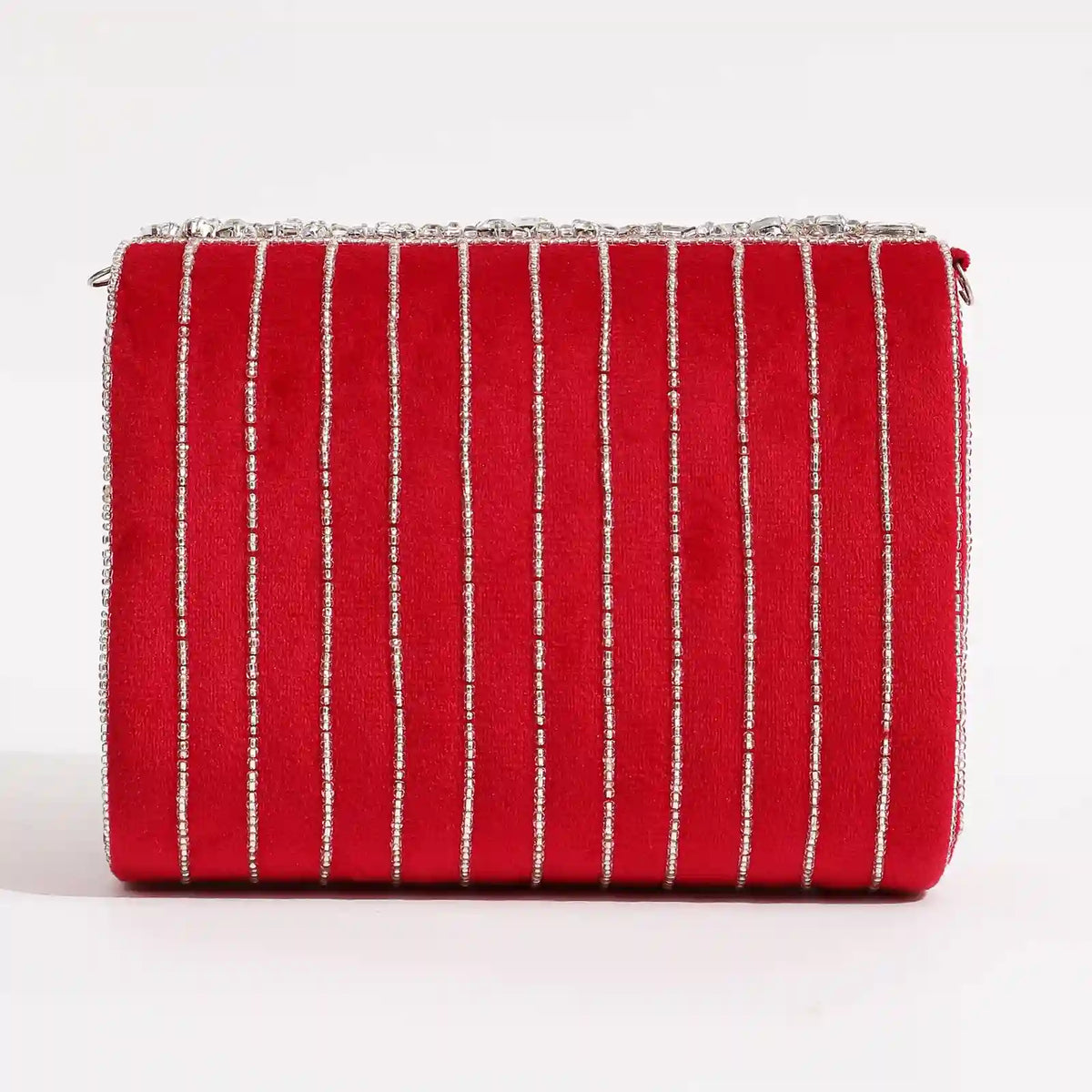 Grace Embellished Flap Over Bag by The Tan Clan featuring decorative embellishments and a sleek flap closure.