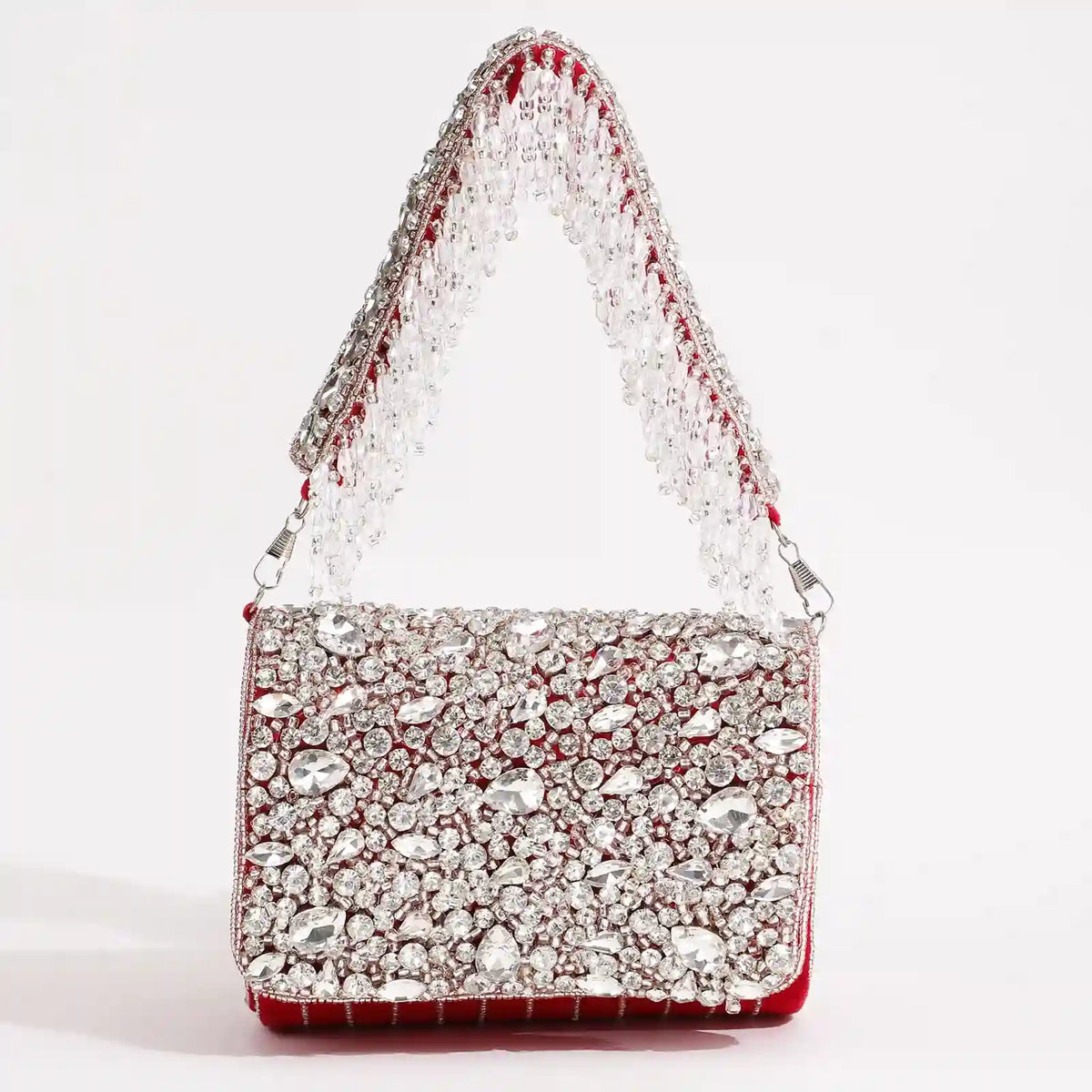 Grace Embellished Flap Over Bag by The Tan Clan with decorative embellishments and a flap closure, stylish and versatile accessory.