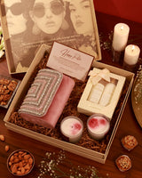 Her Pamper Hamper Nysa by The Tan Clan featuring luxury skincare and self-care products in an elegant gift box.