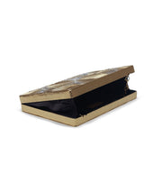 Isa Mother of Pearl Clutch by The Tan Clan featuring a shimmering pearl exterior and elegant design for evening occasions.