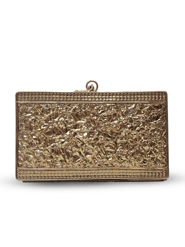Isa Mother of Pearl Clutch by The Tan Clan, featuring iridescent mother of pearl surface and elegant design for evening occasions.