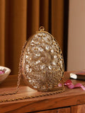 Mia Intricate Brass Clutch