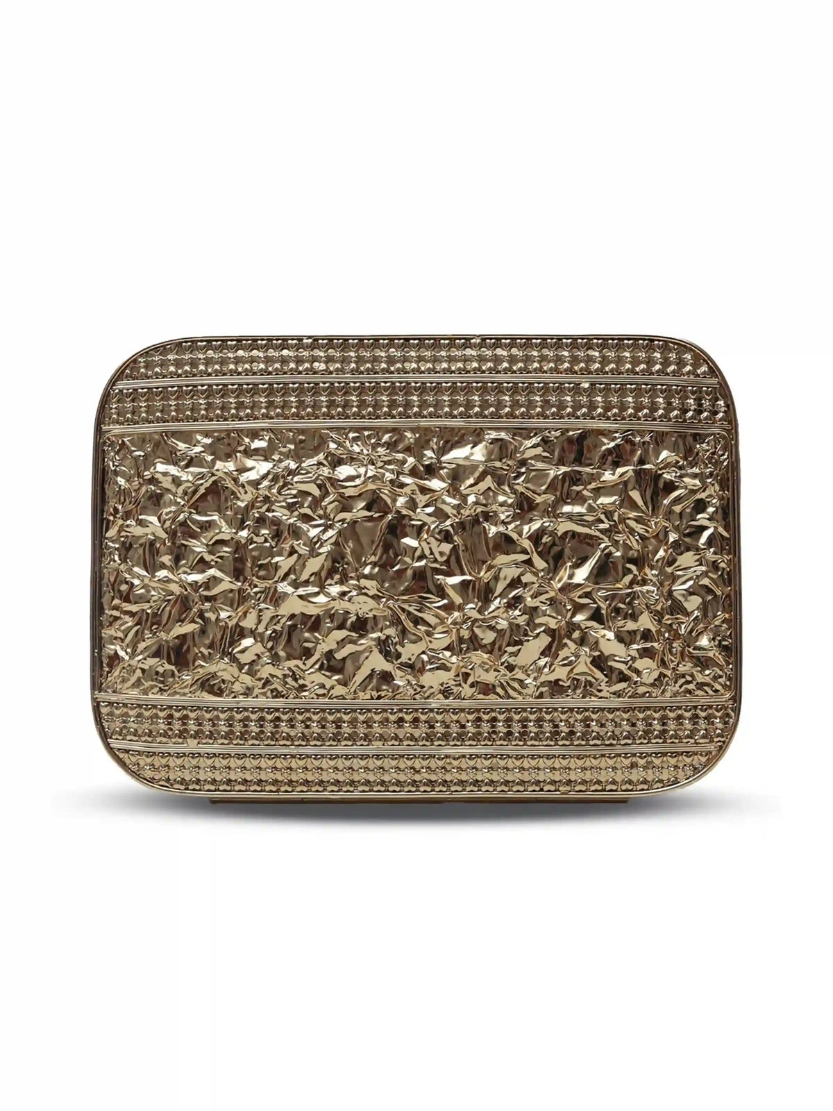 Naina Mother of Pearl Clutch by The Tan Clan with iridescent shell surface and elegant compact design.