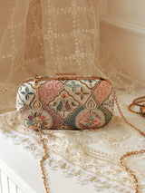 Navratri special edition combo featuring a Mughal long clutch and Swarn mini lotus potli from THE TAN CLAN.