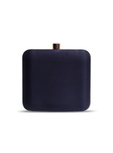 Nigah black square hand-embroidered butterfly clutch by The Tan Clan, featuring intricate embroidery and a sleek design.