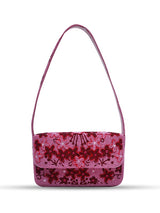 Orchid Baguette Bag with Handle by The Tan Clan, stylish leather handbag with top handle and elegant design.