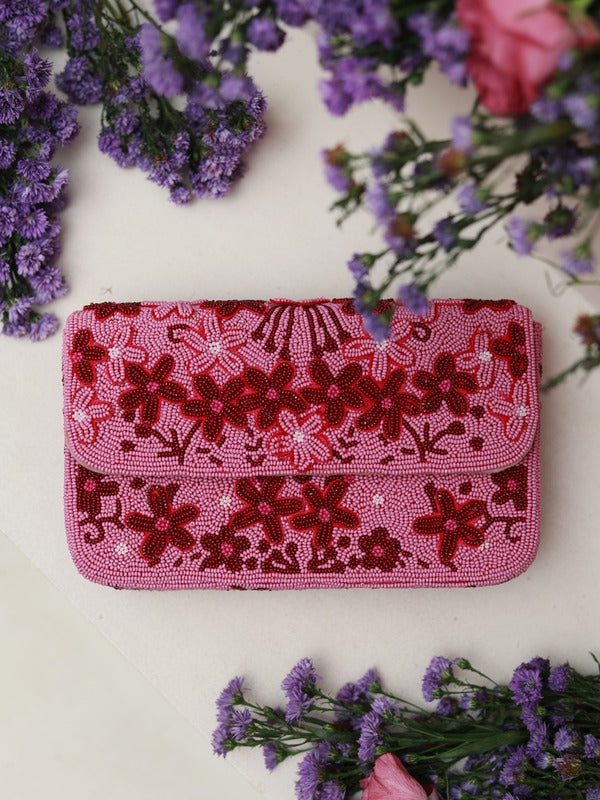 Orchid Baguette Bag with Handle by The Tan Clan, featuring a sleek design and elegant handle for stylish carrying.