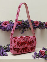 Orchid Baguette Bag with Handle by The Tan Clan, stylish beige handbag with a sleek design and top handle for everyday use.