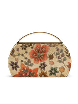 Petal beige capsule clutch by The Tan Clan, stylish small handbag with sleek design and compact size for evening or casual use.