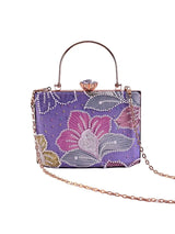 Riveria Multicolor Casket Clutch by The Tan Clan featuring vibrant multicolor patterns and elegant design.