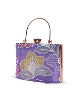 Riveria Multicolor Casket Clutch by The Tan Clan featuring vibrant multicolor design and elegant box-style shape.