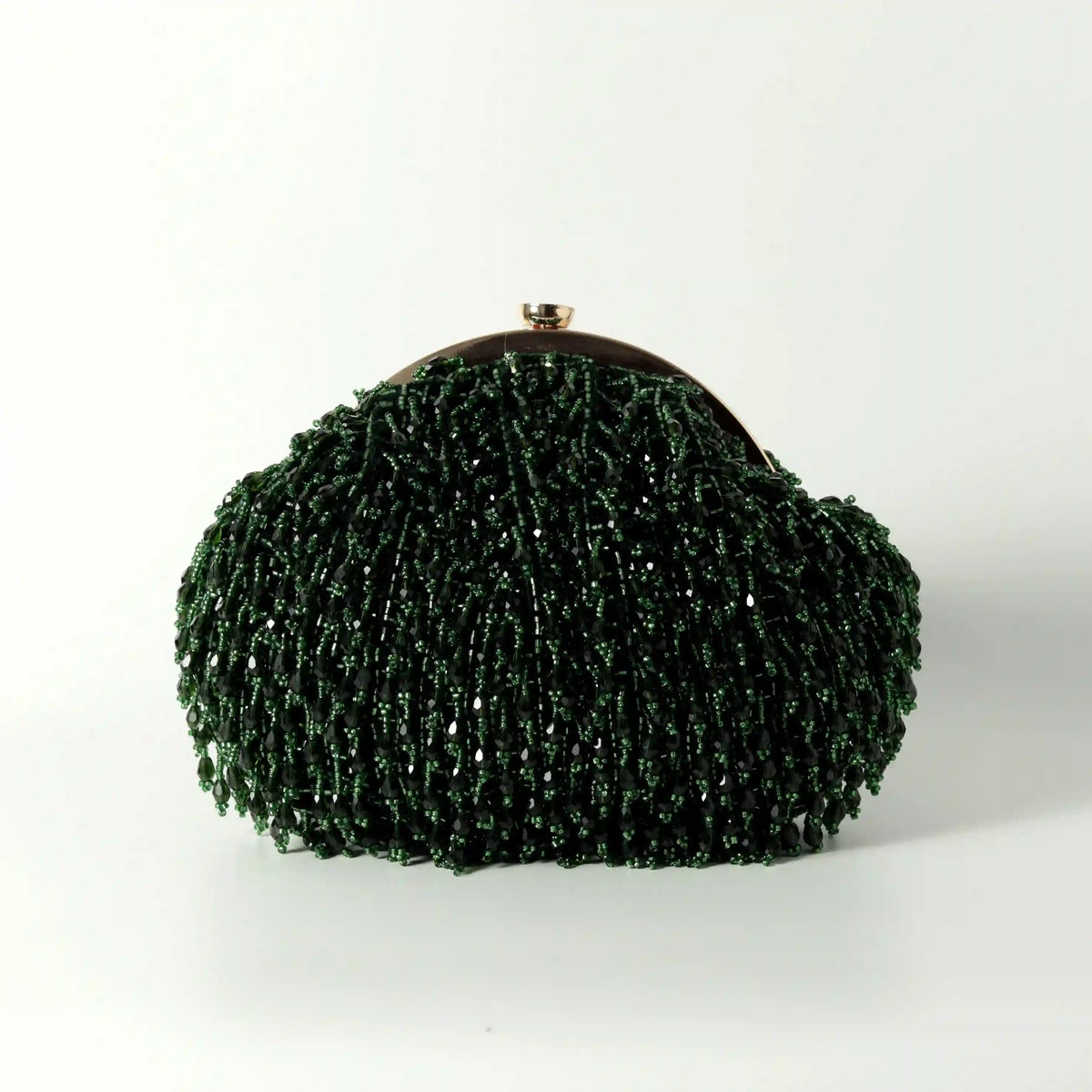 Emerald Rosa Batua bag by The Tan Clan with a detachable handle, featuring a sleek, stylish design and spacious interior.