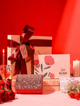 Self-care gift set featuring Grace flap-over bag and Nathabit products, displayed in a set of six from THE TAN CLAN.