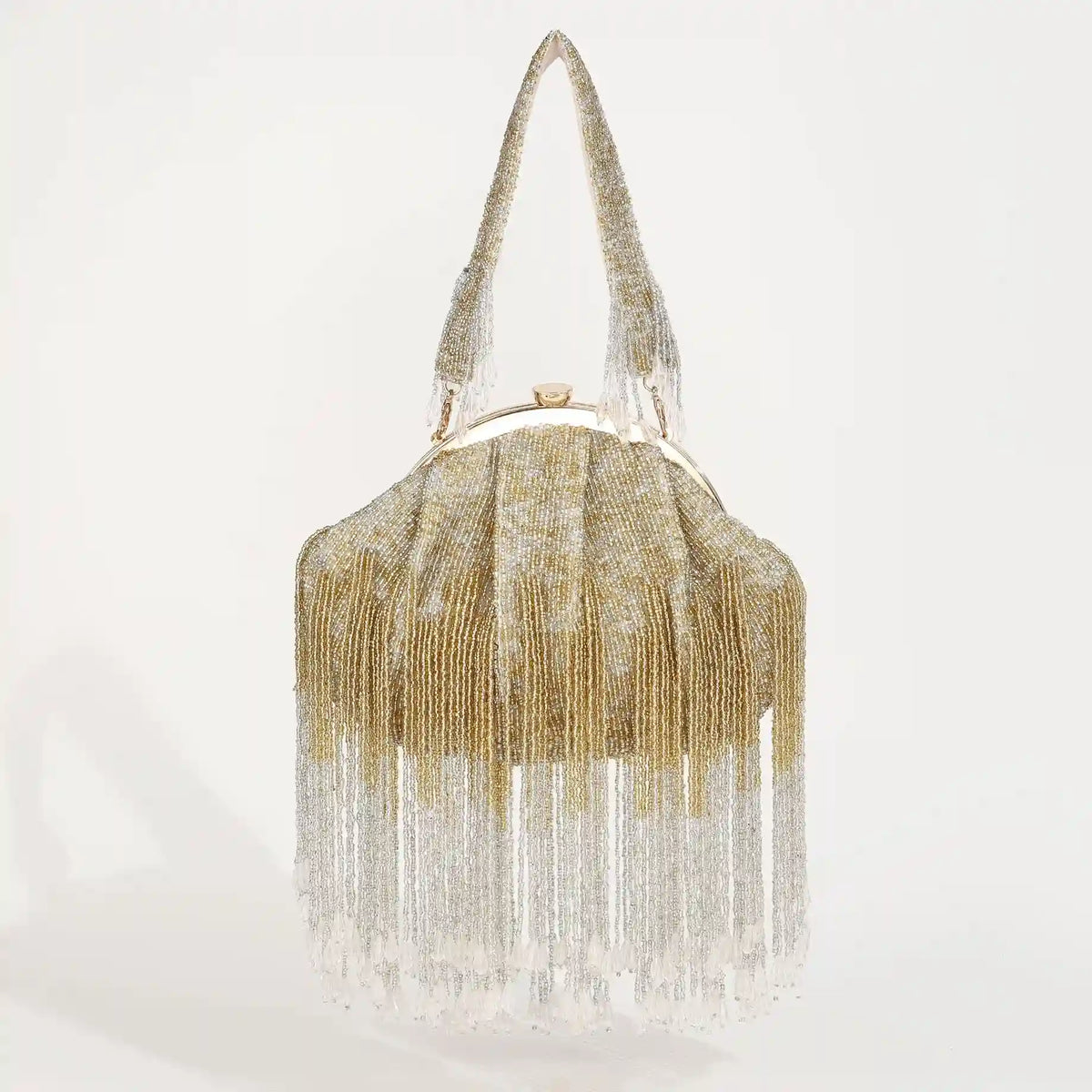 Pankh Combo featuring a Mother of Pearl Clutch and Amour Batua Bag by THE TAN CLAN, with intricate lotus and traditional design.