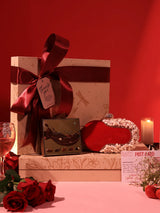 Set of two Dariya clutch bags from THE TAN CLAN with chocolate, part of the Sweet Treat Hamper collection.