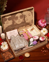 Luxury hamper by The Tan Clan featuring elegant packaging, gourmet treats, and stylish presentation for special occasions.