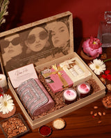 The Tan Clan's Ultimate Pamper Hamper Nysa with skincare products, bath essentials, and cozy accessories in a luxurious gift basket.