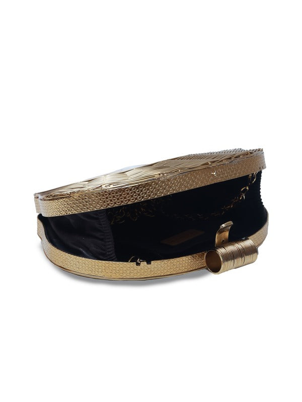 Mother of pearl Tiara Clutch by The Tan Clan with elegant pearl detailing and sleek design for special occasions.