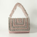 Utsav Twinkle Gold Potli and Nysa Pink Flap Bag combo by The Tan Clan, showcasing elegant gold and pink accessories.