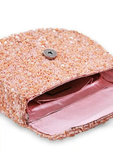 Amy Peach Flap Over Bag from The Tan Clan, stylish flap bag with a soft peach color and sleek design, visible zipper and strap details.