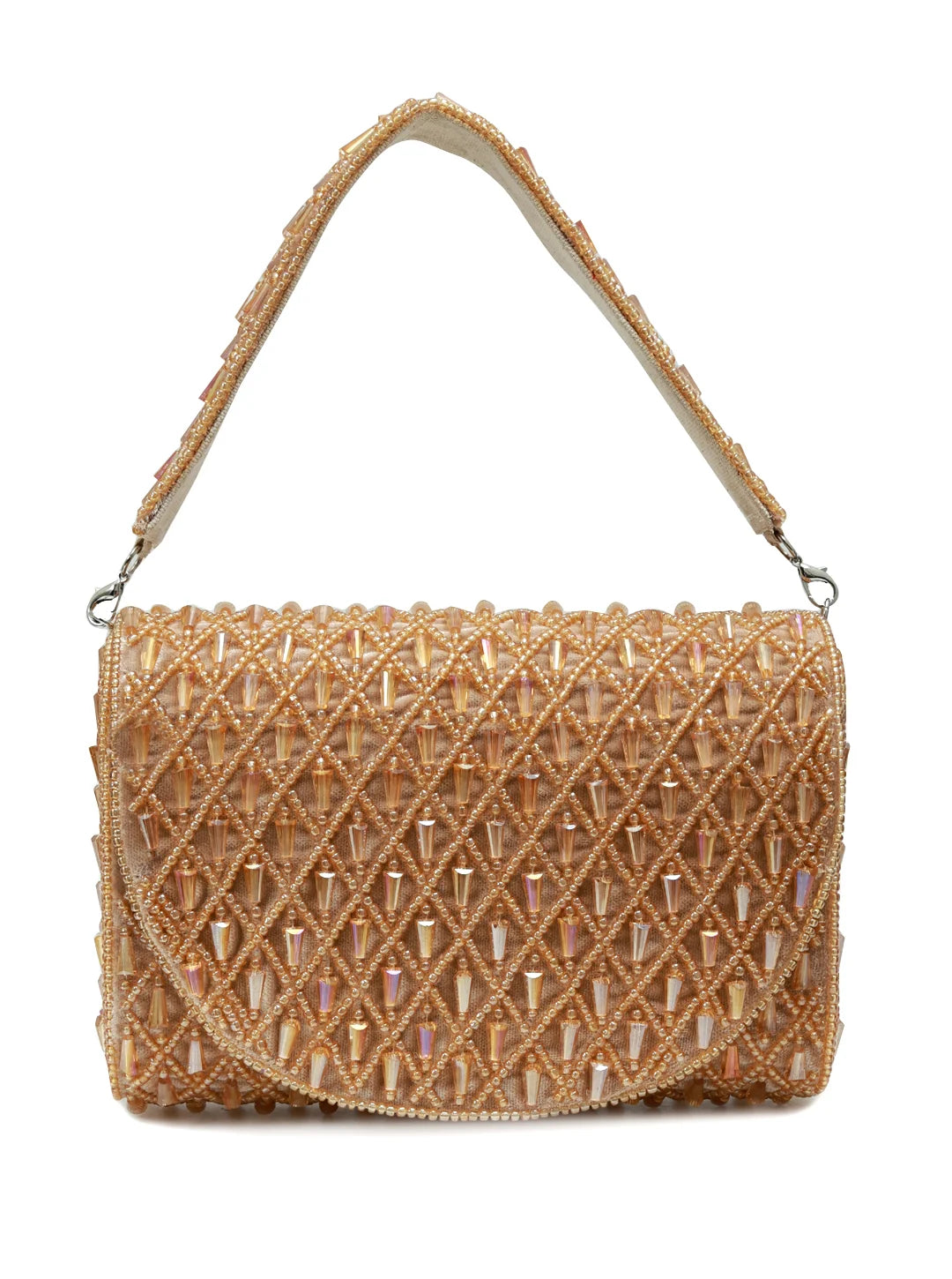 Claire Gold Flap Over Bag from The Tan Clan, stylish leather flap bag with gold accents and fold-over closure.