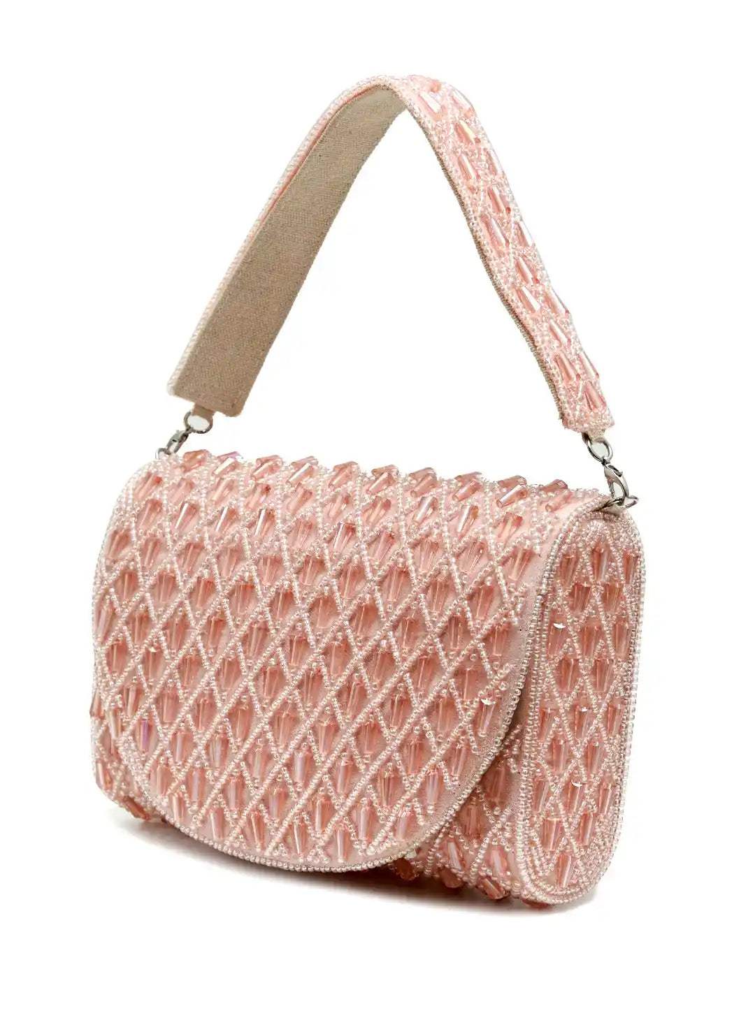 Pink Claire flap over bag by The Tan Clan, stylish flap bag with adjustable strap and spacious interior, perfect for everyday use.