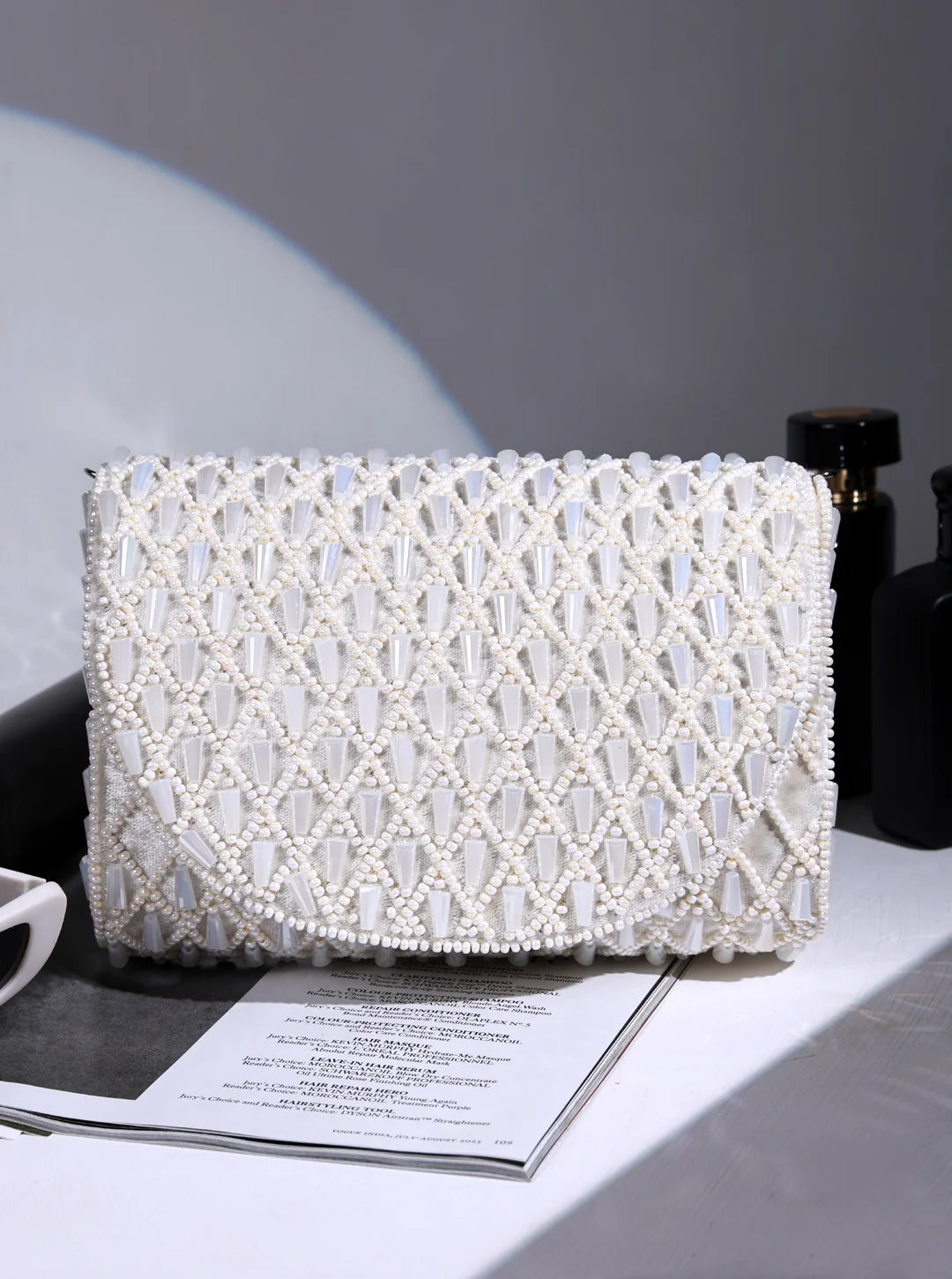 Claire White Flap Over Bag from The Tan Clan, stylish flap bag with sleek design and white finish, perfect for everyday use.