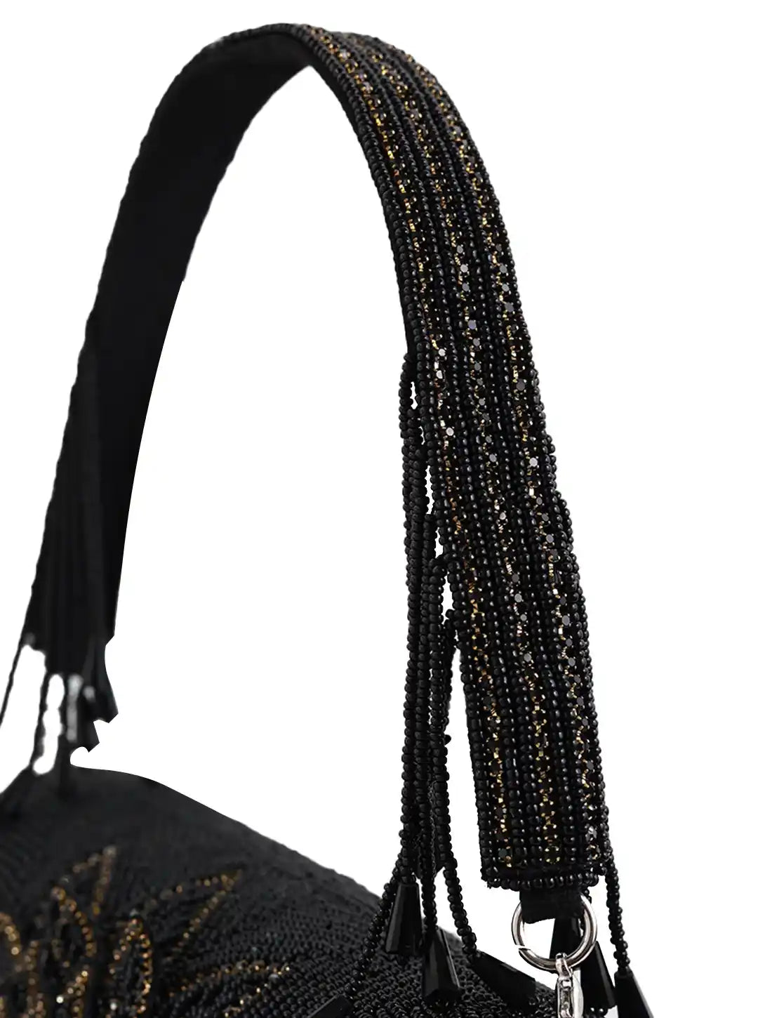 Eva Black Flap Over Bag from The Tan Clan, stylish black leather flap bag with gold-tone hardware and adjustable strap.