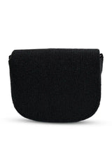 Eva Black Flap Over Bag by The Tan Clan, stylish flap bag with sleek black leather, featuring a flap closure and modern design.