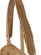 Eva Gold Flap Over Bag from The Tan Clan, stylish flap bag with gold accents, featuring a sleek design and spacious interior.