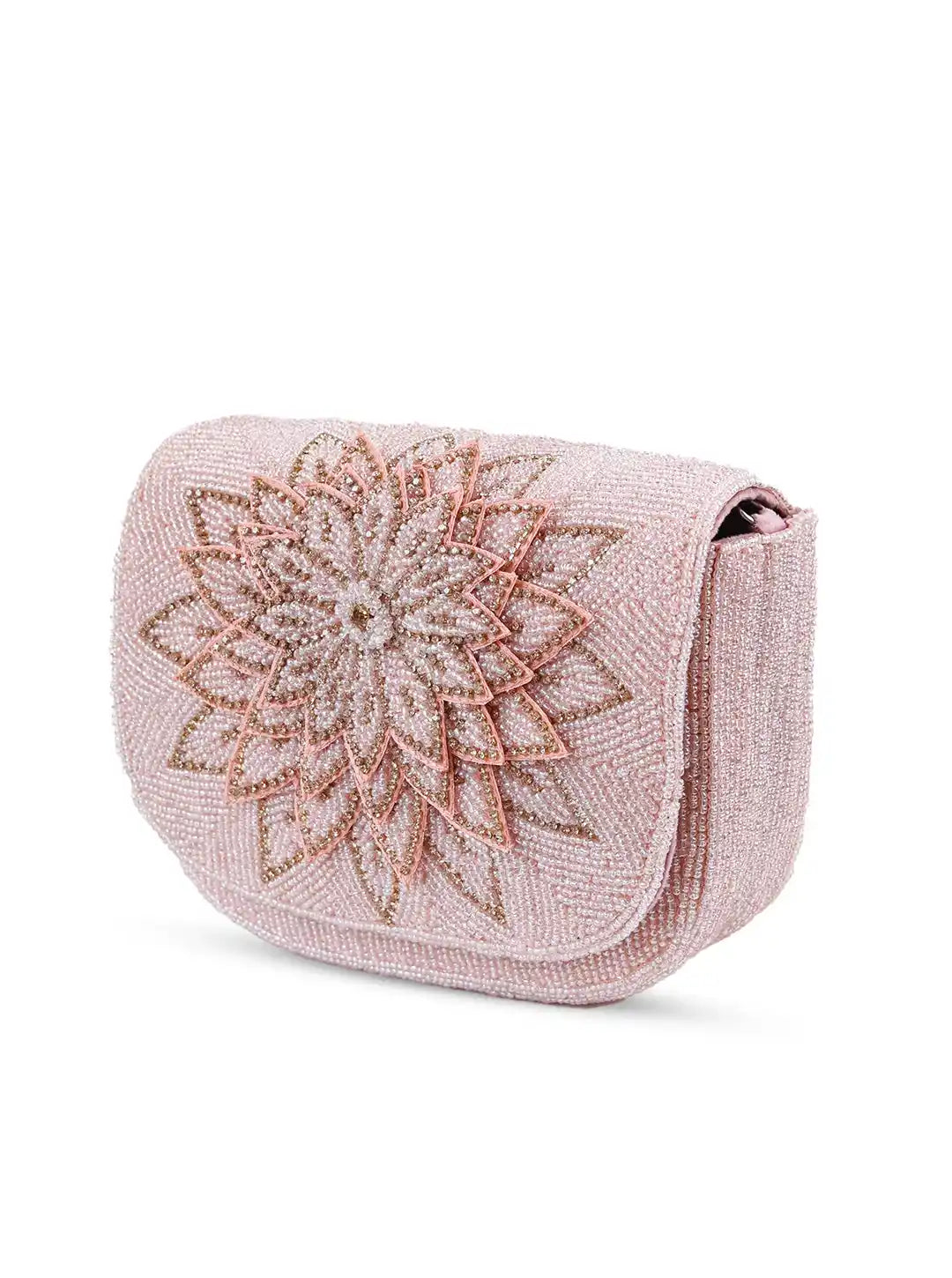 Eva pink flap-over bag from The Tan Clan, stylish flap bag with a sleek design and adjustable strap.