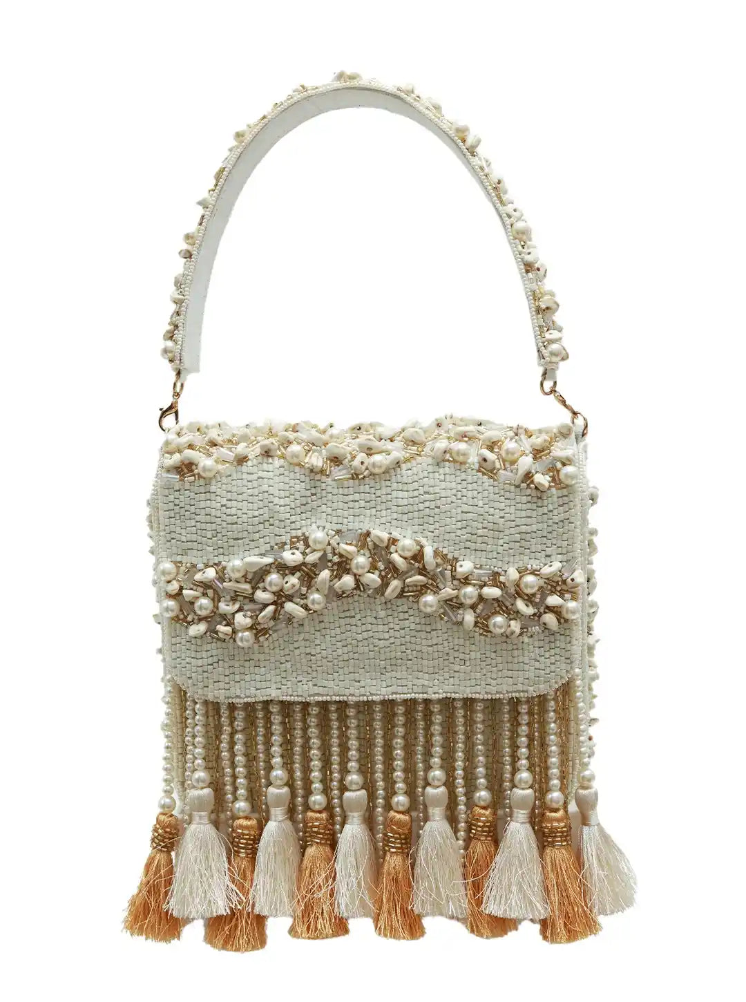 The Tan Clan Jena embellished flap-over bag featuring a stylish flap design and decorative embellishments on soft leather.