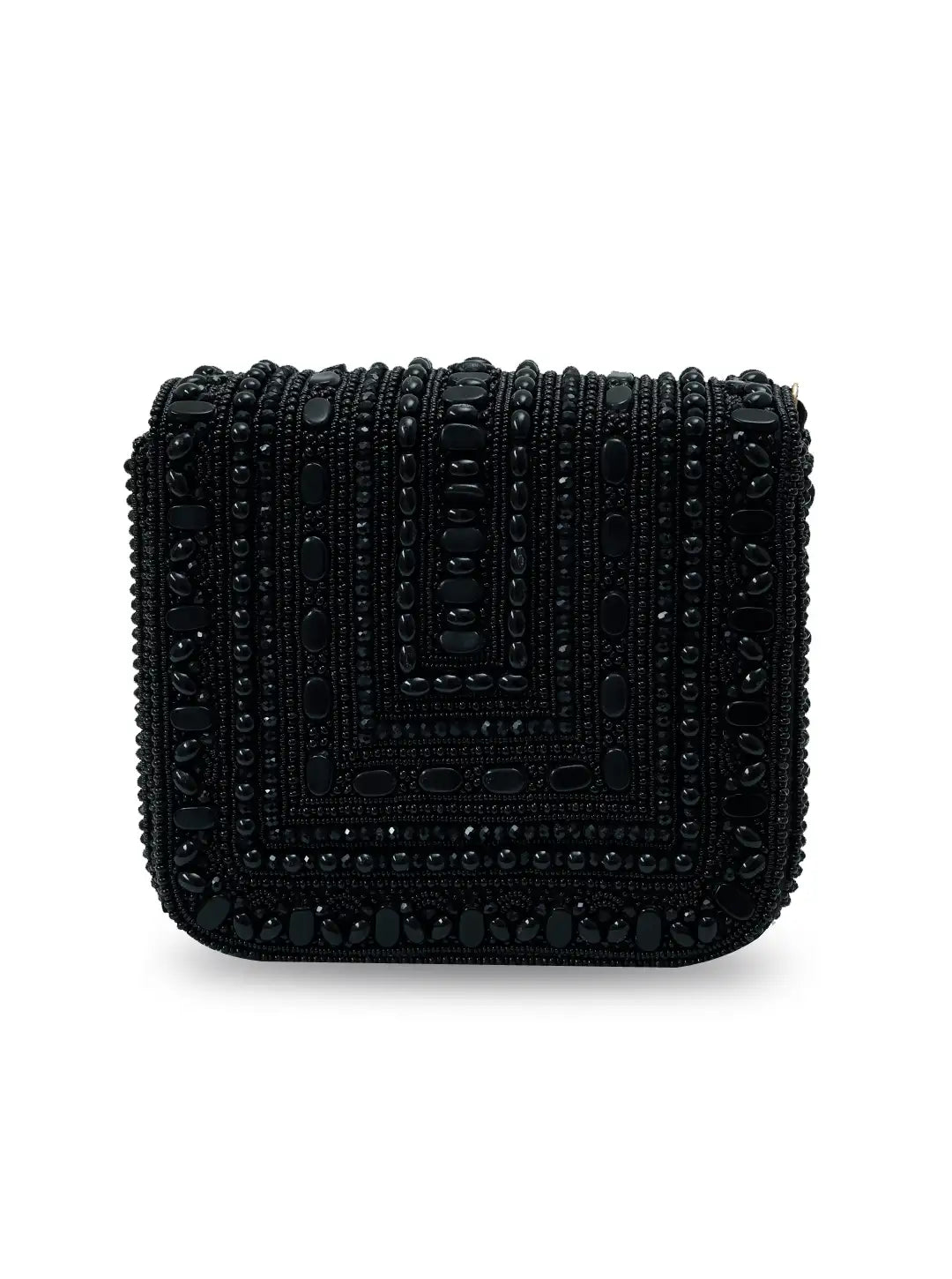 Black Megan Flap Over Bag by The Tan Clan featuring a sleek flap design and spacious interior for stylish everyday use.