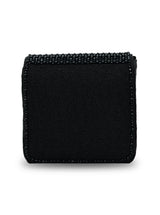 Mira Black Flap Over Bag by The Tan Clan featuring a stylish flap design and sleek black leather finish.