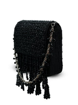 Mira Black Flap Over Bag by The Tan Clan, stylish flap bag with sleek black leather and gold-tone hardware, front flap closure.