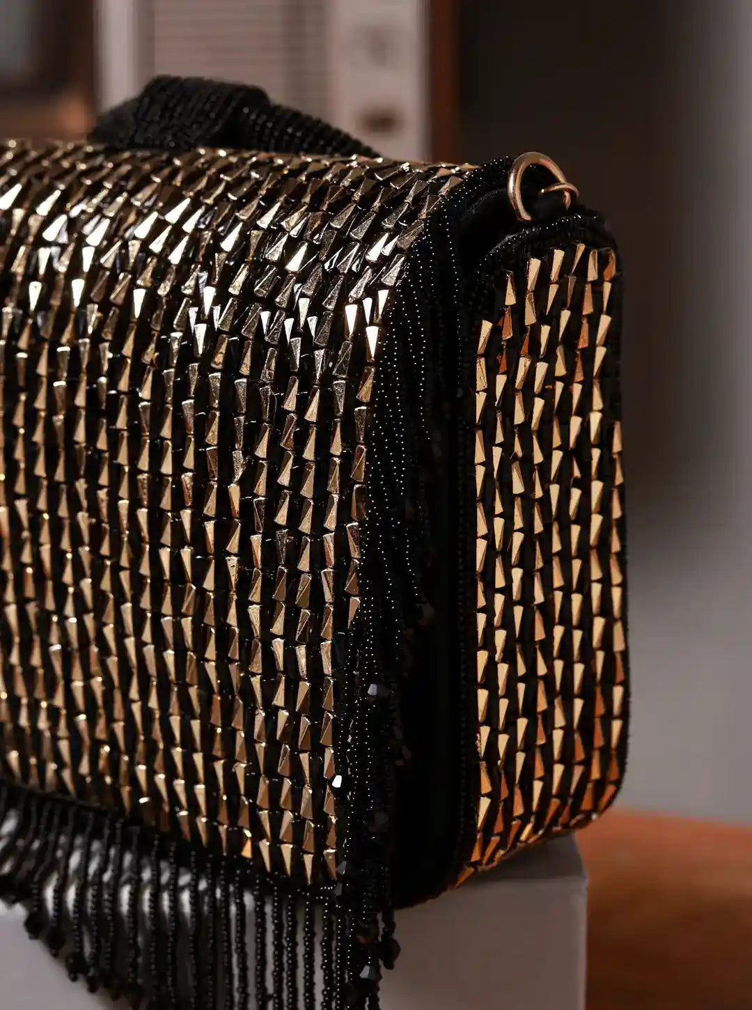 Black Sylvie flap over bag from The Tan Clan featuring a stylish flap closure and spacious interior, ideal for everyday use.