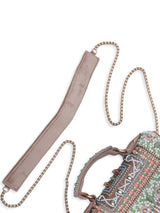Beige Kiara flap-over bag with handle from The Tan Clan, featuring a stylish design and spacious interior.