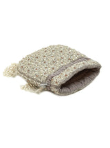 Sehaj Grey Tasselled Potli Bag by The Tan Clan featuring tassels and traditional design for elegant occasions.