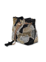 Terra black bucket bag from The Tan Clan, stylish potli bag with traditional drawstring closure and elegant design.