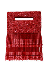 White Ruby Embellished Flap Over Clutch Bag by The Tan Clan with sparkling ruby accents and elegant design